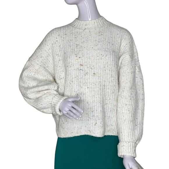 Old Navy Mock Neck Speckled Sweater Over Size Crewneck Fine Knit Size M - Picture 1 of 12